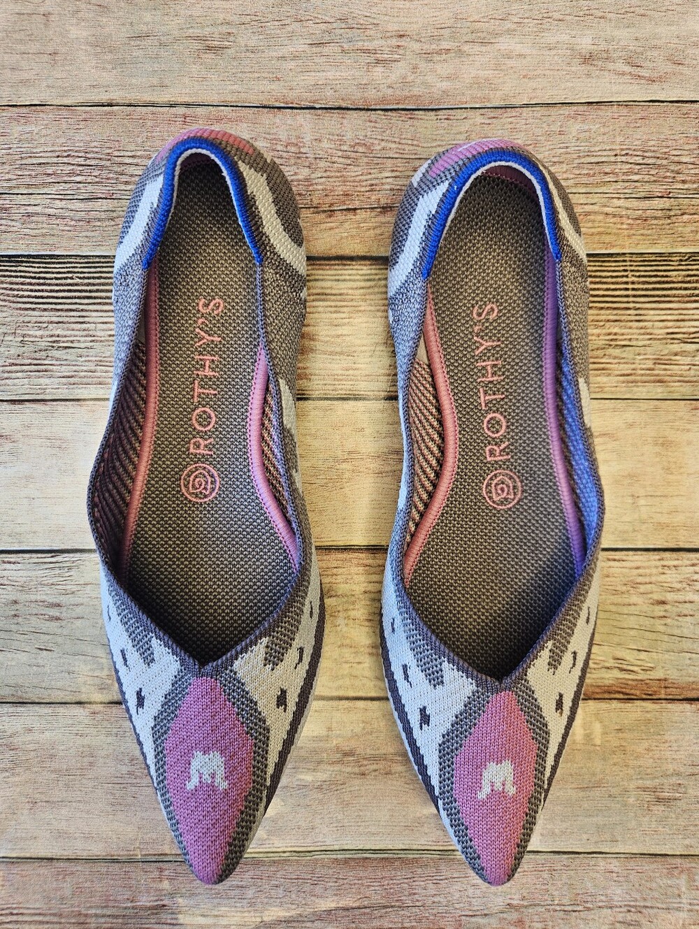 Rothy's The Point flats in the limited-edition Moroccan Rose pattern